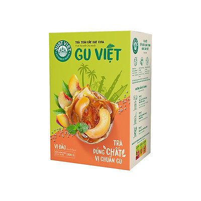 JUSTVIET Tea - Fruit Tea With Chia Seeds Litchi Peach Mango Flavours 200g