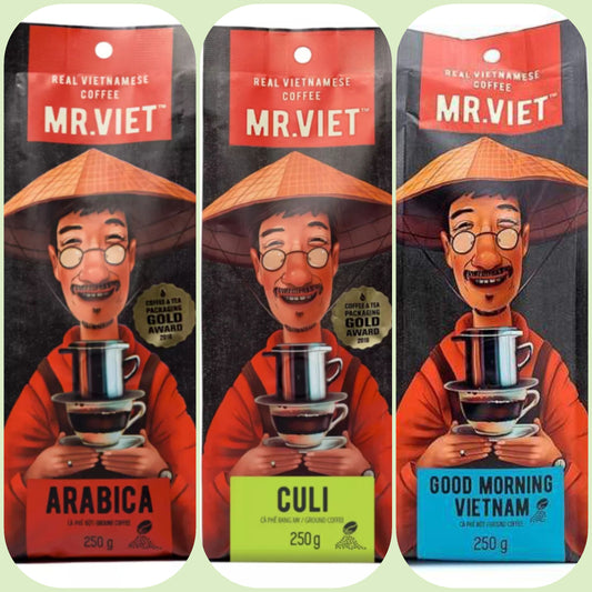 MR. VIET Coffee Vietnamese Coffee Bean Arabica Robusta Flavors 250 500g VietsWay