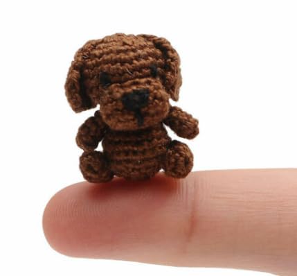 Micro Tiny Miniature Animal Handmade Amigurumi stuffed Toy Knit Crochet Doll VAC