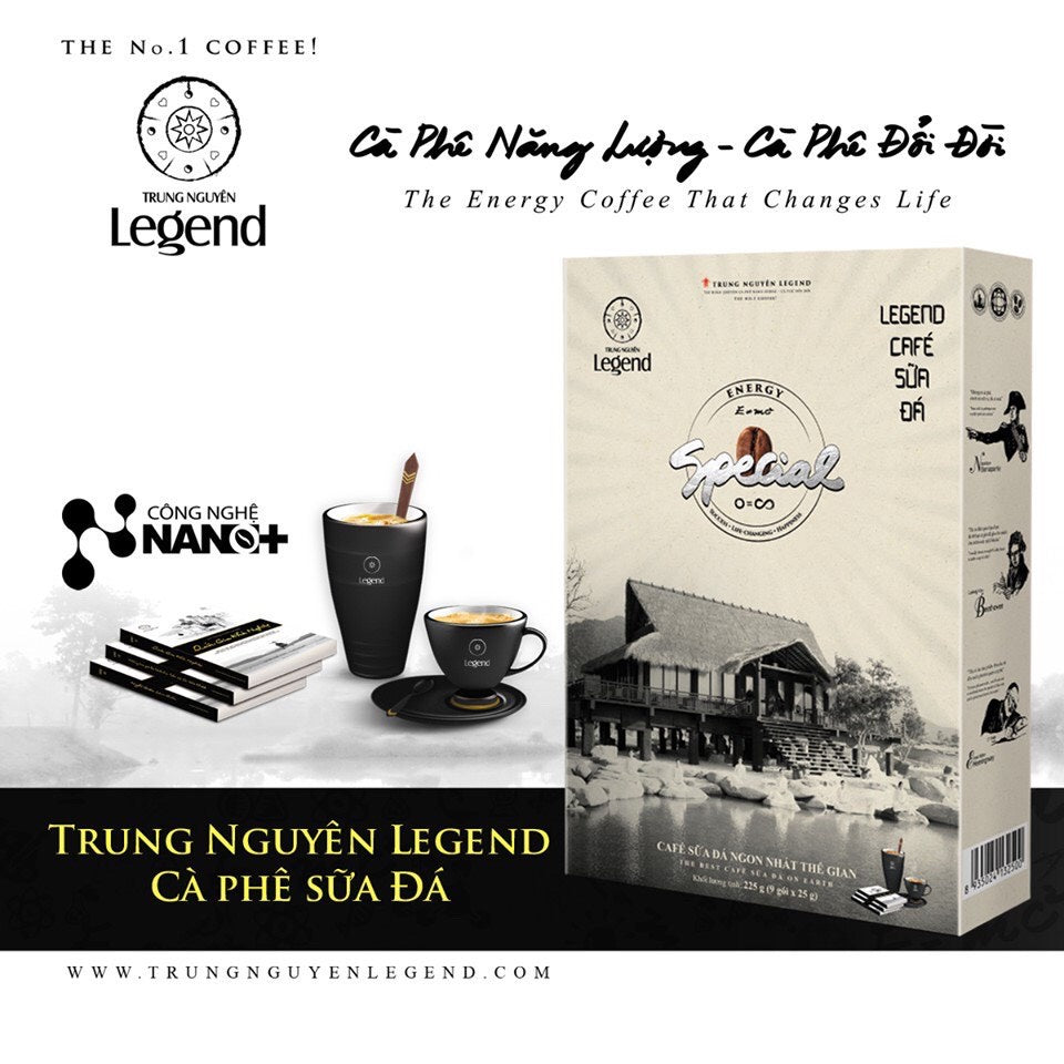 Trung Nguyen Special Legend Iced Coffee Blend With Milk Full Box Gift 225g