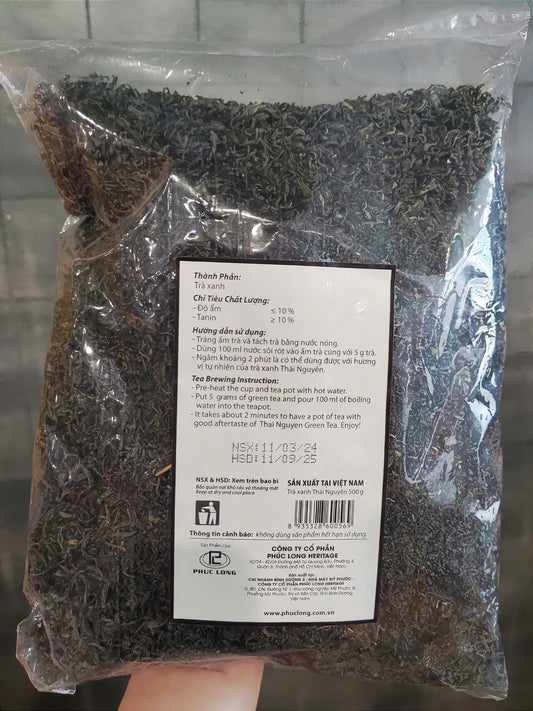 Vietnamese Phuc Long Tea - Thai Nguyen Green Tea Bag 500g High Quality Vietnamese Product