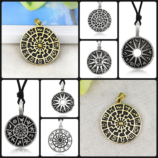 Handmade Astrology Sterling Silver Pewter Gold Brass  Necklace Pendant Jewelry