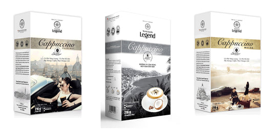 Trung Nguyen G7  Cappuccino Instant Coffee With 3 Flavors Mocha, Coconut & Hazelnut 216g