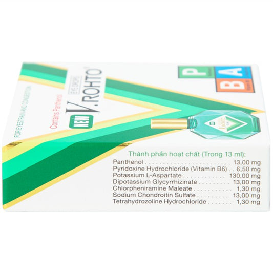 NEW V.Rohto Eye Relief Drops for Eyestrain, Congestion, Redness & Fatigue 13ml