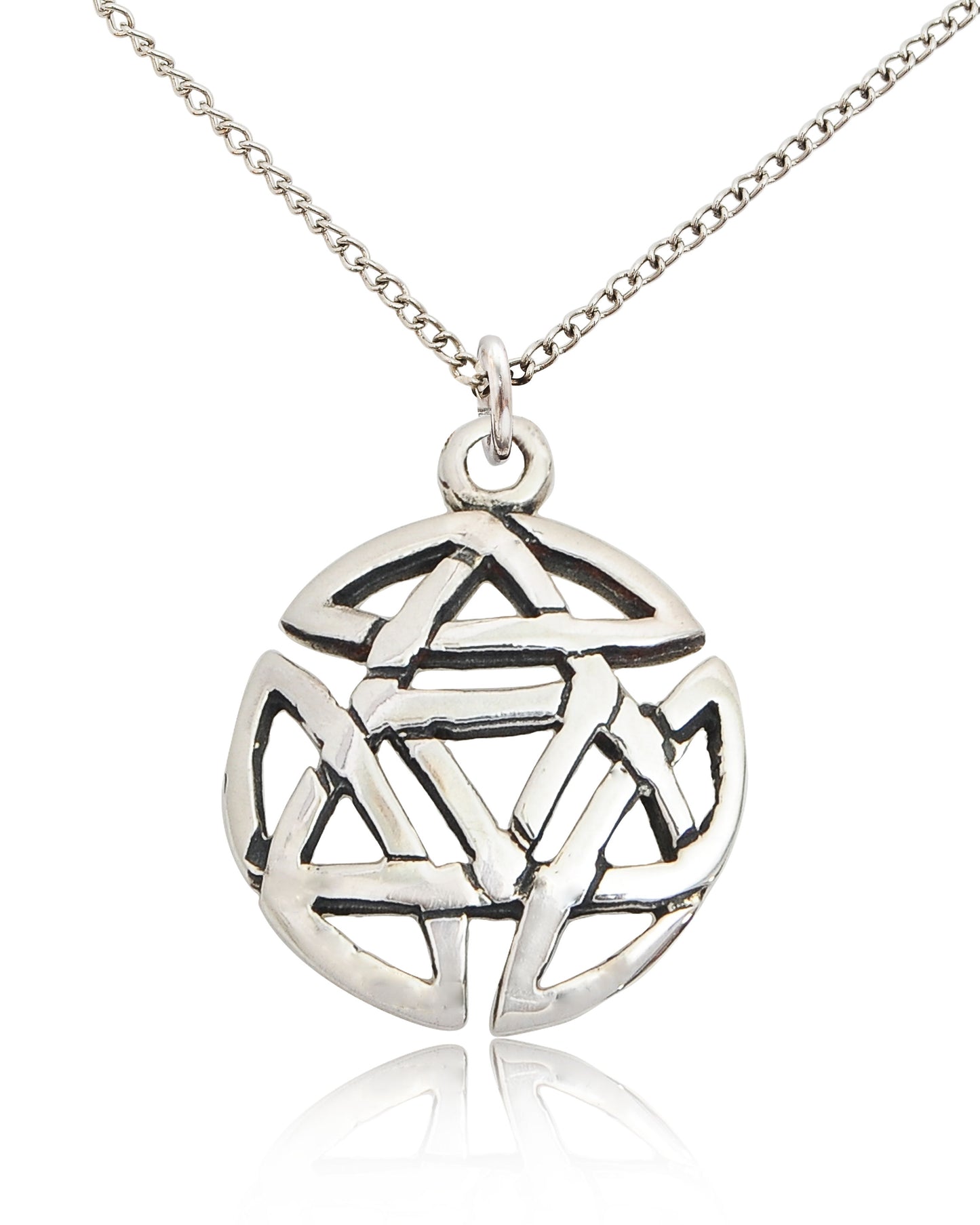 Jewish Star of David  92.5 Sterling Silver Brass Necklace Pendant Jewelry