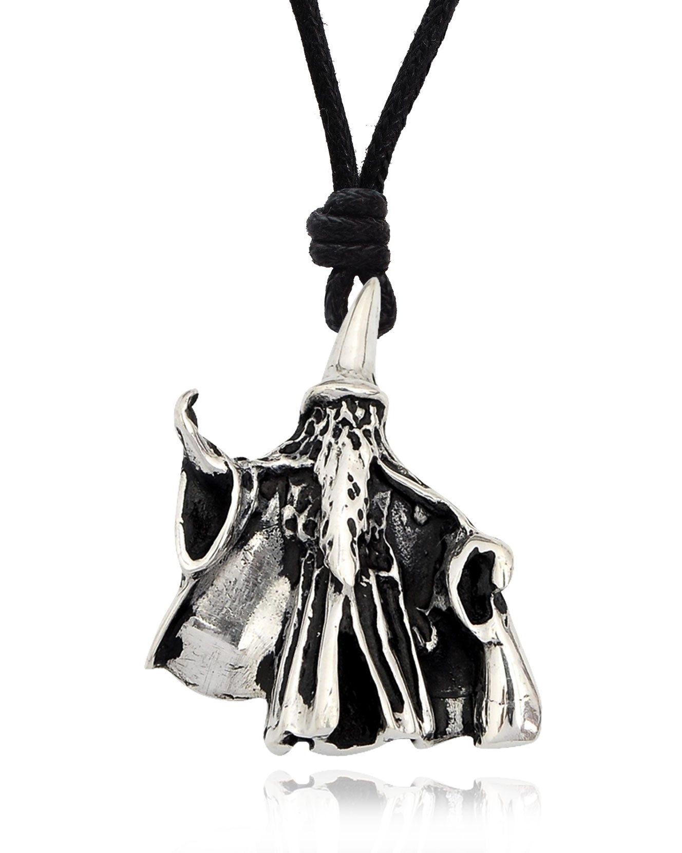 Wizard Merlin Gandalf Handmade Sterling Silver Gold Brass Necklace Pendant Jewelry