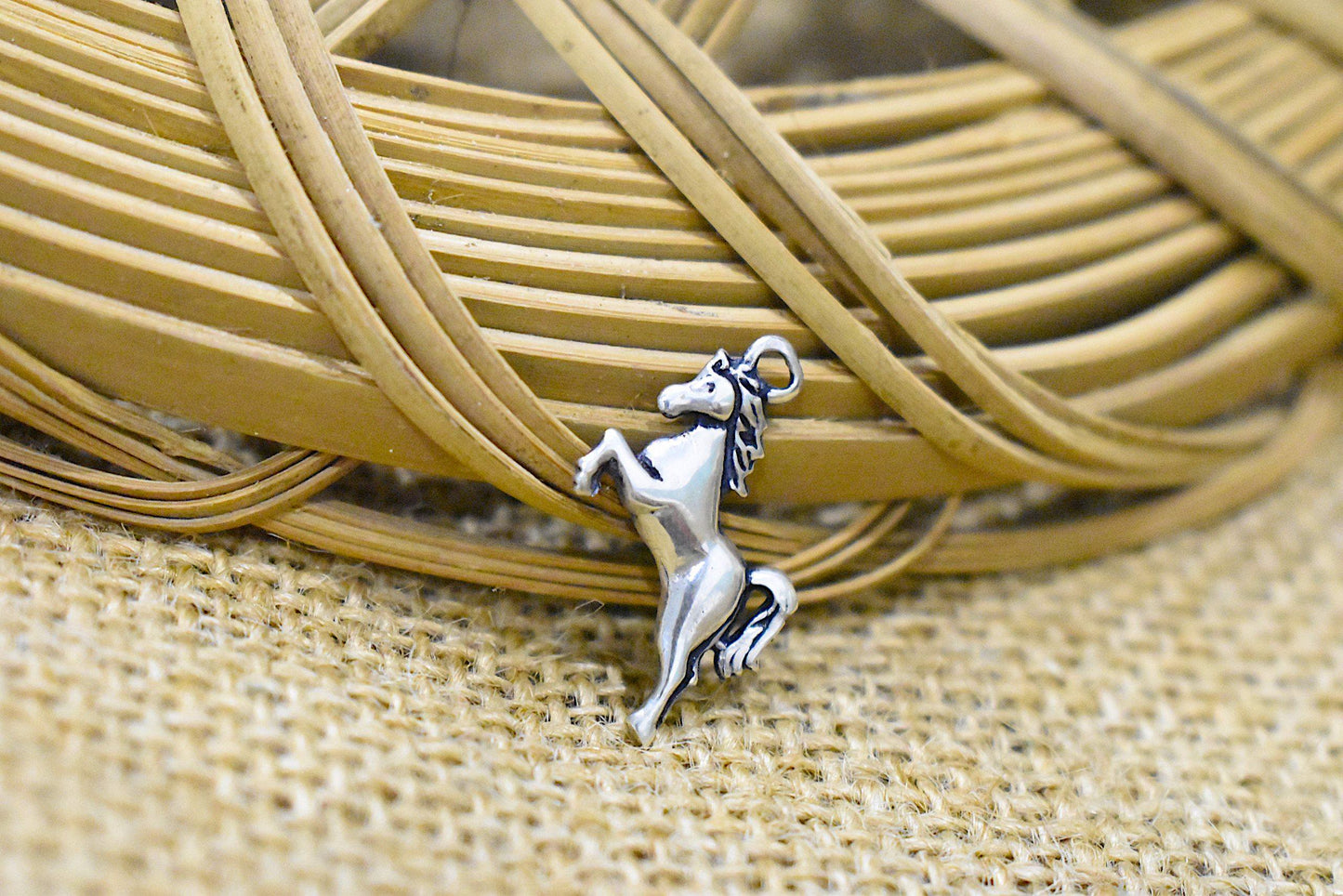 Horse Handmade 92.5 Sterling Silver Pewter Brass Necklace Pendant Jewelry