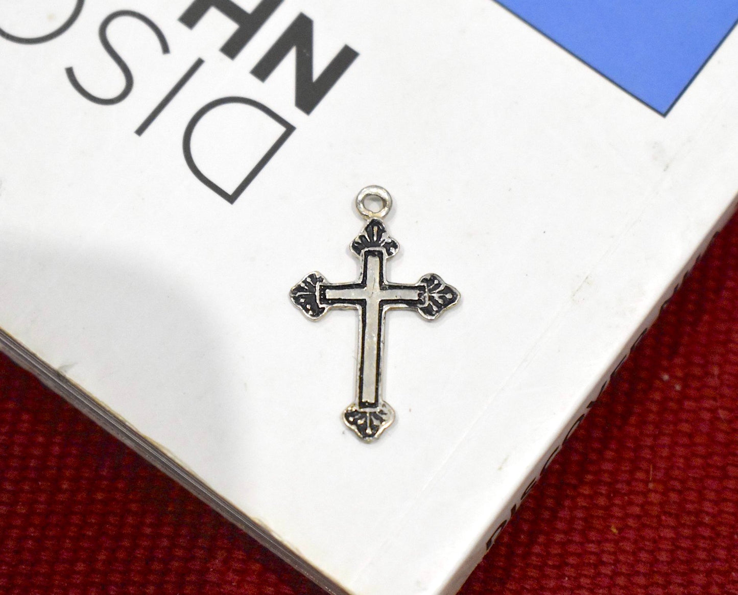 Cross Of Jesus Sterling-silver Pewter Gold Brass Charm Necklace Pendant Jewelry