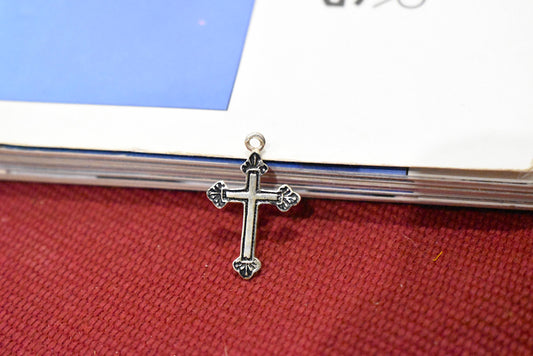 Cross Of Jesus Sterling-silver Pewter Gold Brass Charm Necklace Pendant Jewelry