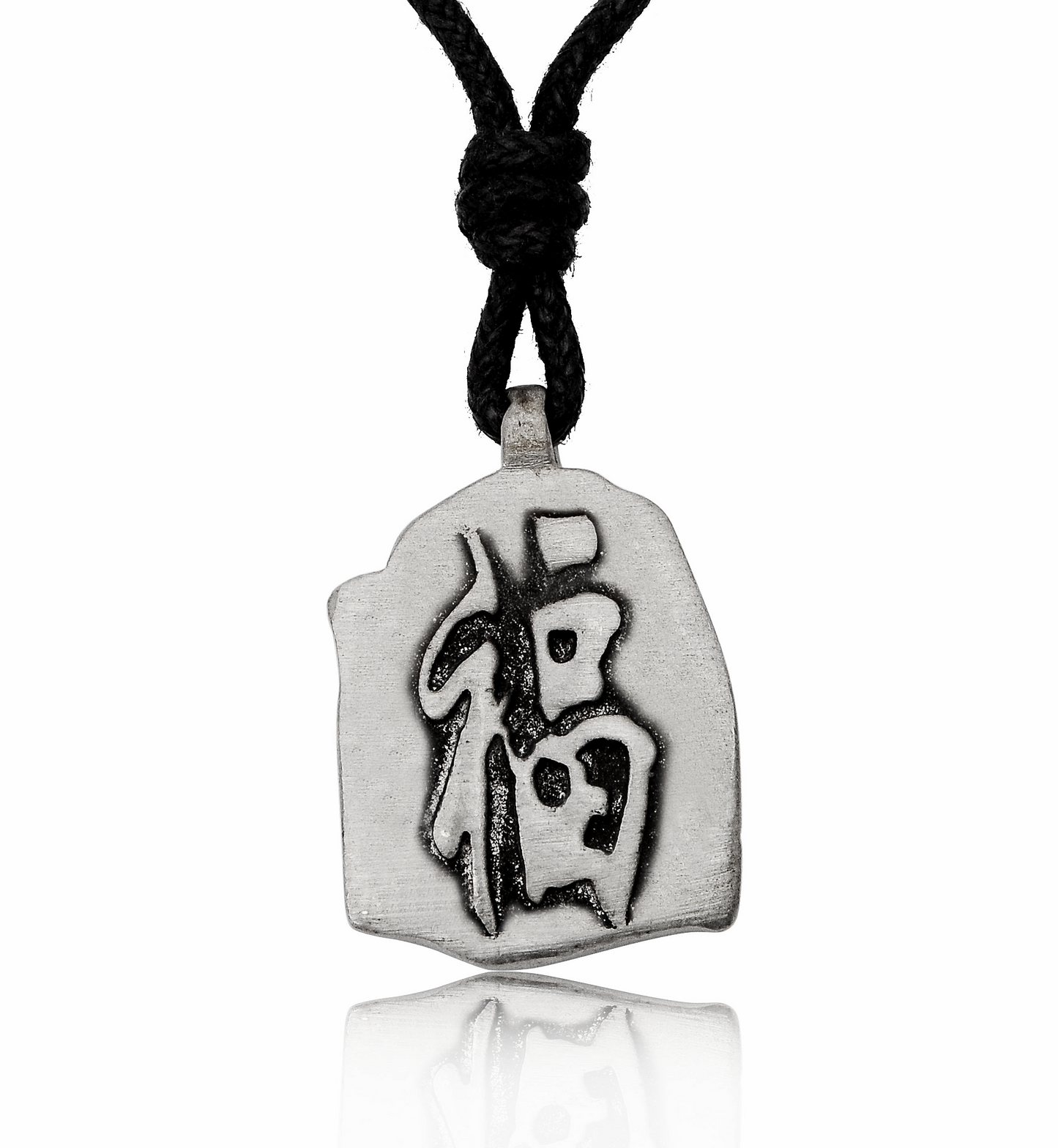 Chinese Word Love Silver Pewter Charm Necklace Pendant Zodiac Symbol Jewelry