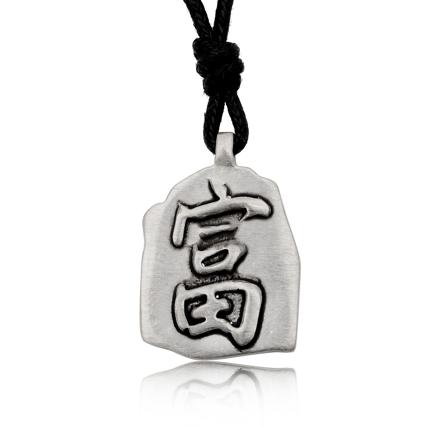 Chinese Word Love Silver Pewter Charm Necklace Pendant Zodiac Symbol Jewelry