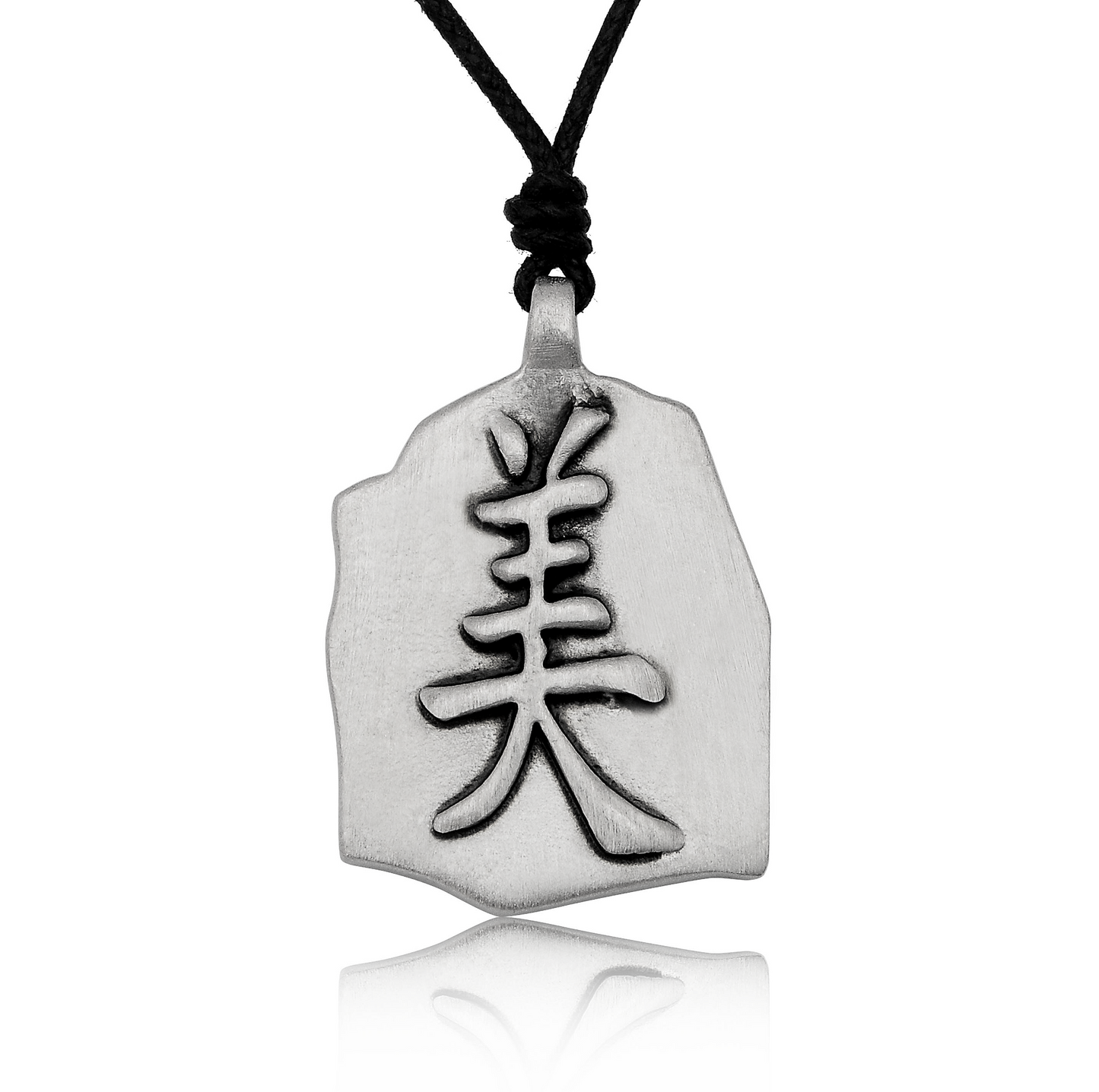 Chinese Word Love Silver Pewter Charm Necklace Pendant Zodiac Symbol Jewelry