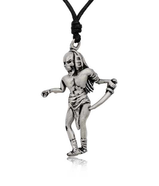 Egyptian Pharaoh Mummy Silver Pewter Charm Necklace Pendant Jewelry