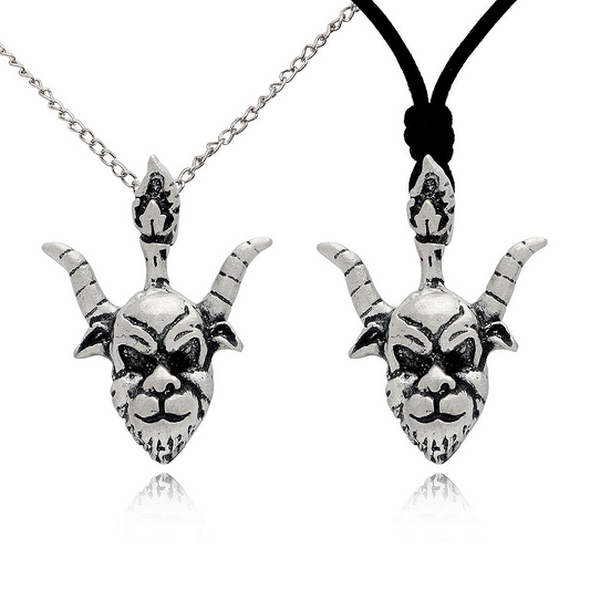 Pagan Ram Head Silver Pewter Charm Necklace Pendant Jewelry