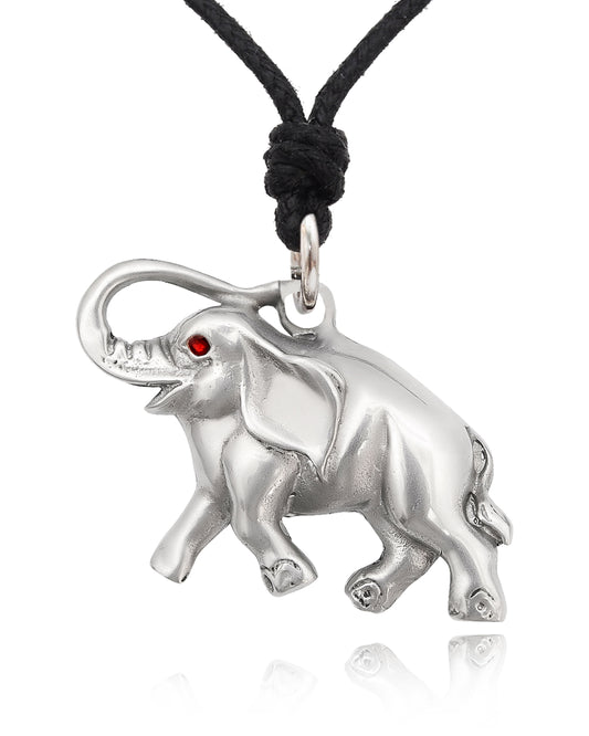 Elephant Silver Pewter Charm Necklace Pendant Jewelry