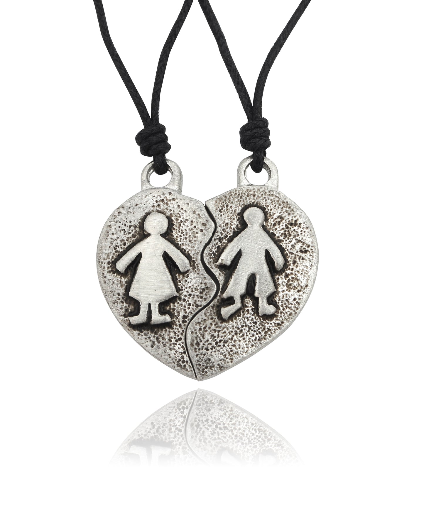 Bestfriend Couple Pendant Silver Pewter Gold Brass Charm Necklace Pendant Jewelr