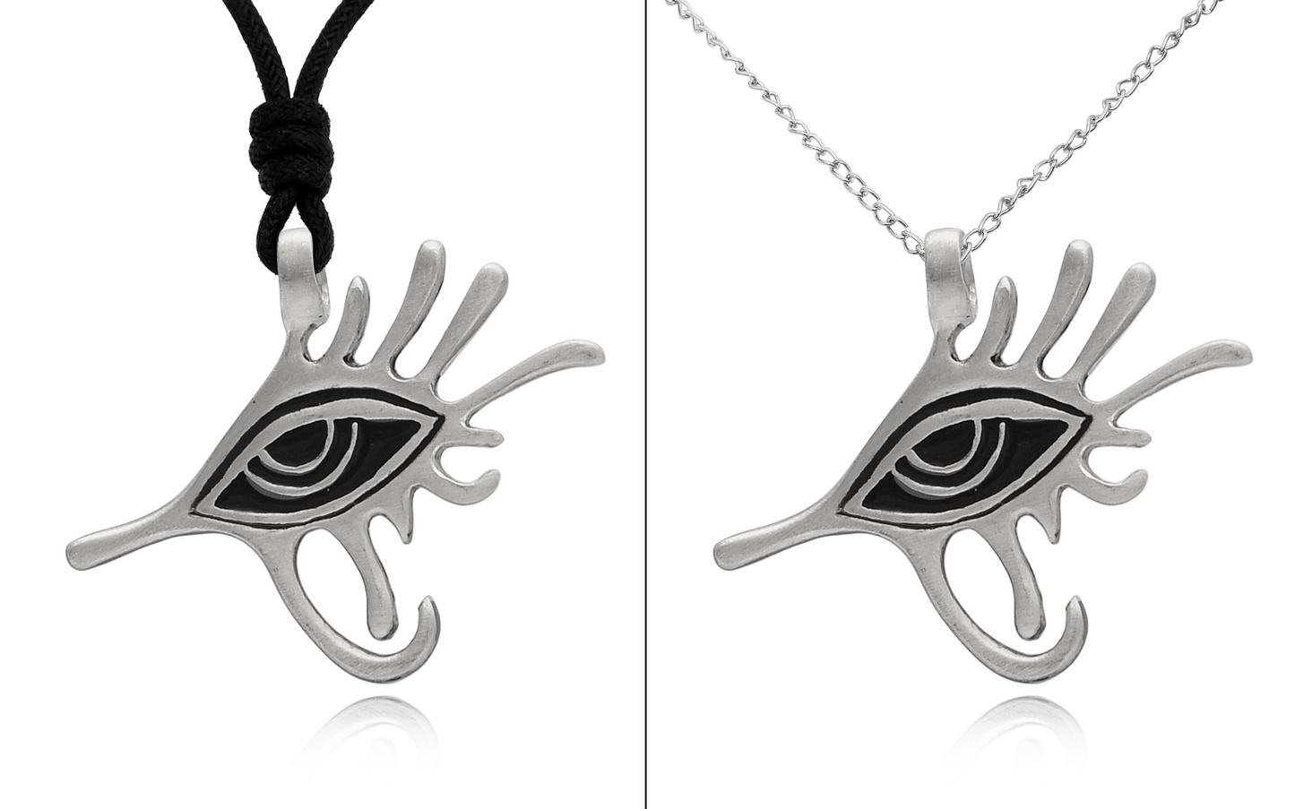 Stylish Egyptian Eye of Ra Horus Silver Pewter Charm Necklace Pendant Jewelry