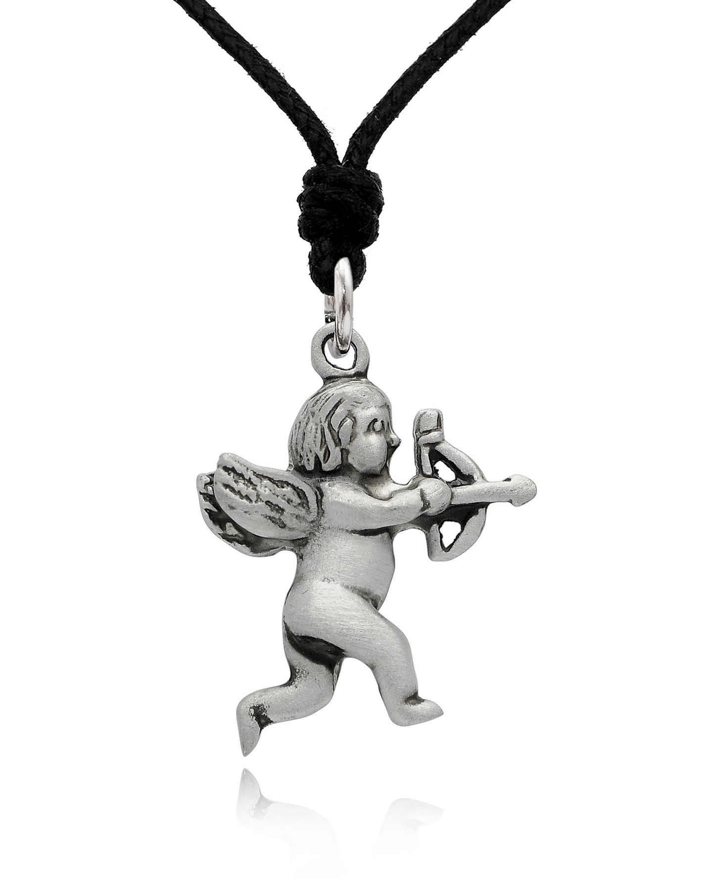 Cupid Silver Pewter Charm Necklace Pendant Jewelry