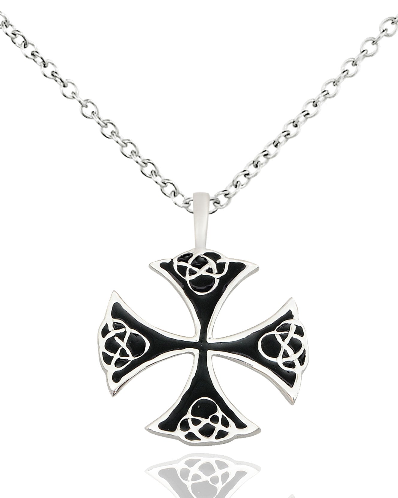Celtic German Cross Silver Pewter Gold Brass Charm Necklace Pendant Jewelry