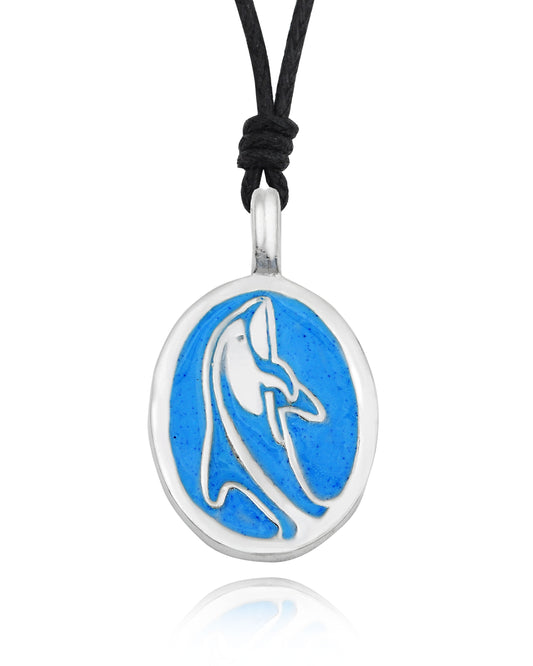 Unique Dolphin Love Silver Pewter Charm Necklace Pendant Jewelry