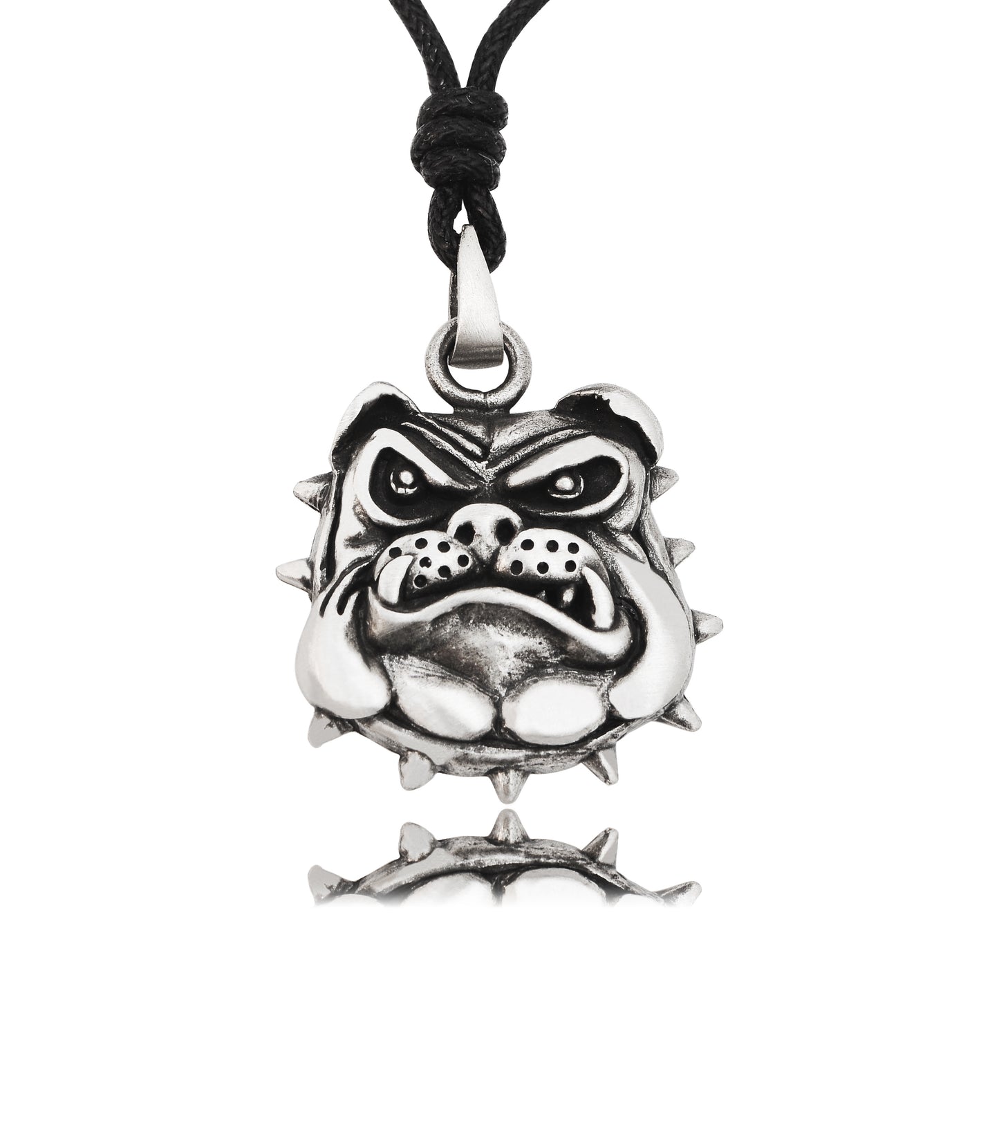 Bulldog Head Handmade Silver Pewter Gold Brass Necklace Pendant Jewelry