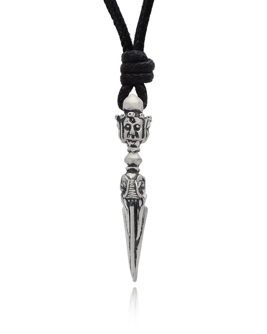 Tibetan Dagger Handmade Silver Pewter Gold Brass Necklace Pendant Jewelry