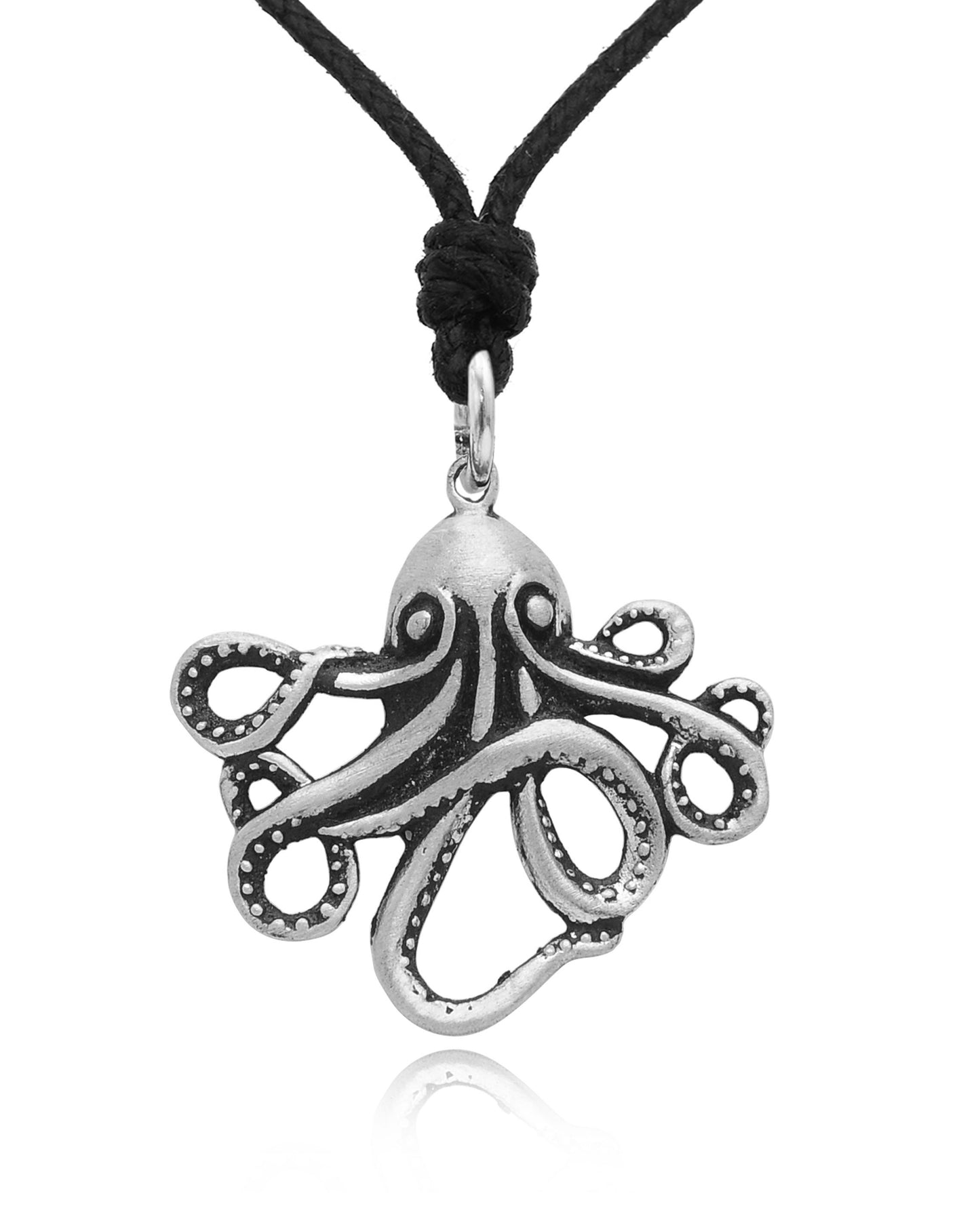 Octopus Handmade Silver Pewter Gold Brass Necklace Pendant Jewelry