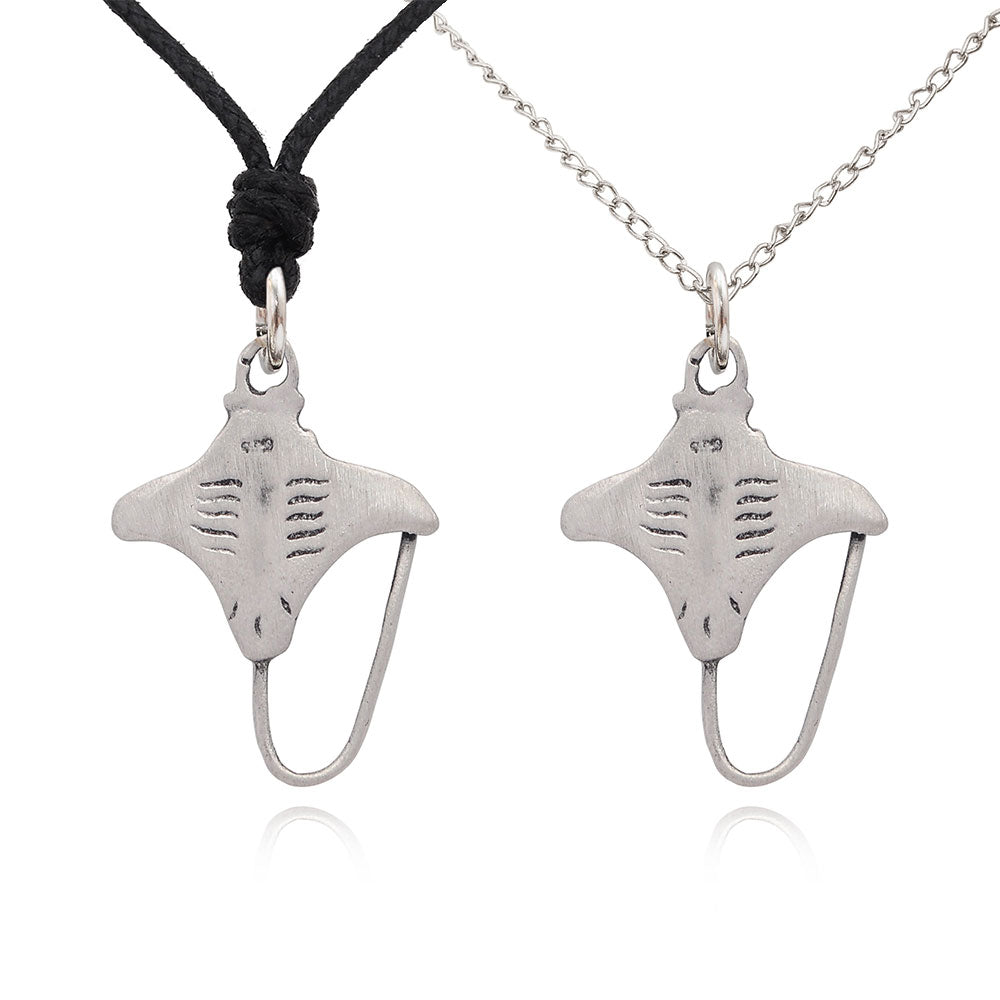 Stingray 92.5 Sterling Silver Pewter Gold Brass Charm Necklace Pendant Jewelry