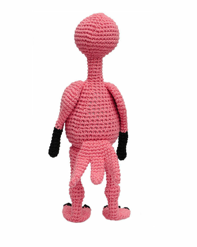 Pink Flamingo Handmade Amigurumi Stuffed Toy Knit Crochet Doll VAC