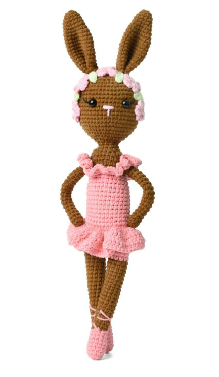 Ballerina Bunny Charlotte Handmade Amigurumi Stuffed Toy Knit Crochet Doll VAC