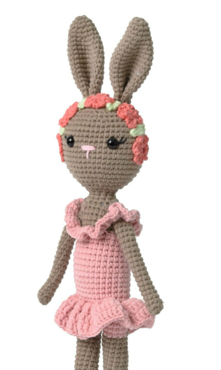 Ballerina Bunny Charlotte Handmade Amigurumi Stuffed Toy Knit Crochet Doll VAC