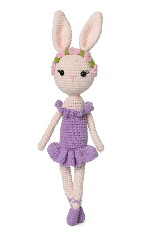 Ballerina Bunny Charlotte Handmade Amigurumi Stuffed Toy Knit Crochet 