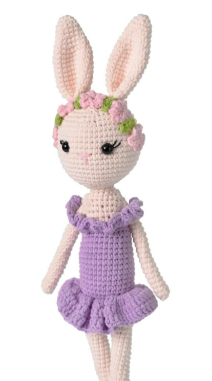 Ballerina Bunny Charlotte Handmade Amigurumi Stuffed Toy Knit Crochet Doll VAC