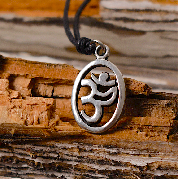 New Hindu Om Ohm 92.5 Sterling Silver Pewter Charm Necklace Pendant Jewelry