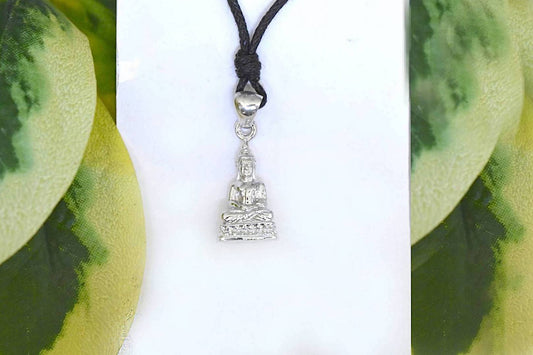 New Buddha Meditation Silver Gold Color Buddha Metal Charm Necklace Pendant Jewelry