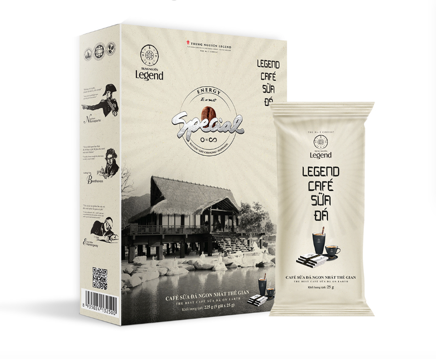 Trung Nguyen Special Legend Iced Coffee Blend With Milk Full Box Gift 225g