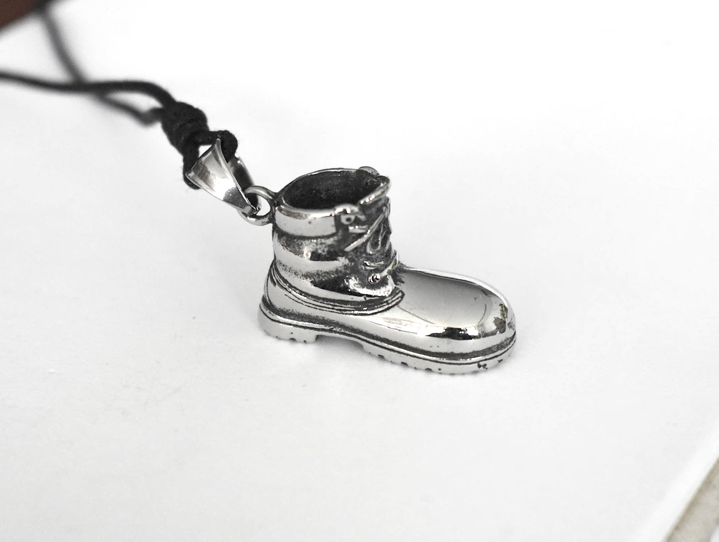 Stainless Steel Biker Punk Boot Shoe Unisex Necklace Pendant Jewelry