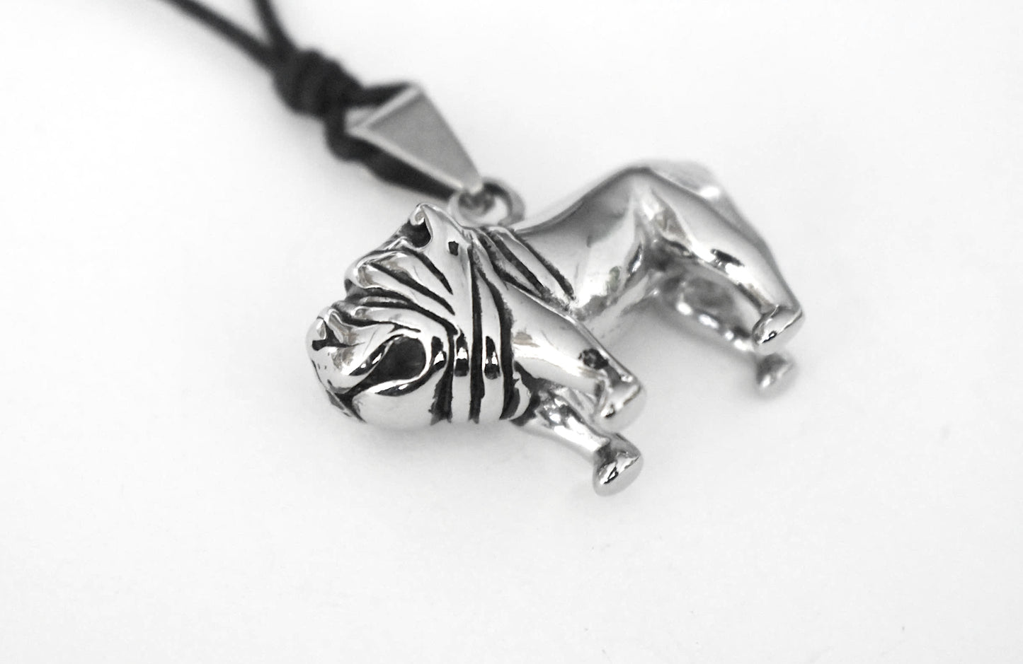 Adorable Stainless Steel French Bulldog Pet Necklace Pendant Jewelry