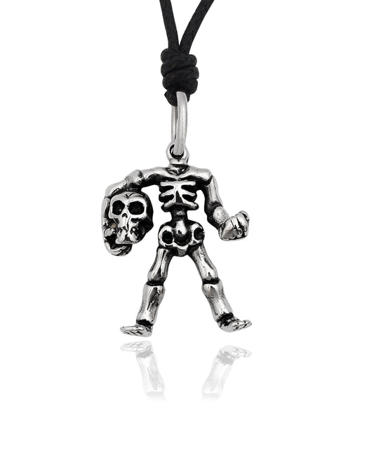 Skull Skeleton Pendant Stainless Steel Biker Necklace Pendant Jewelry