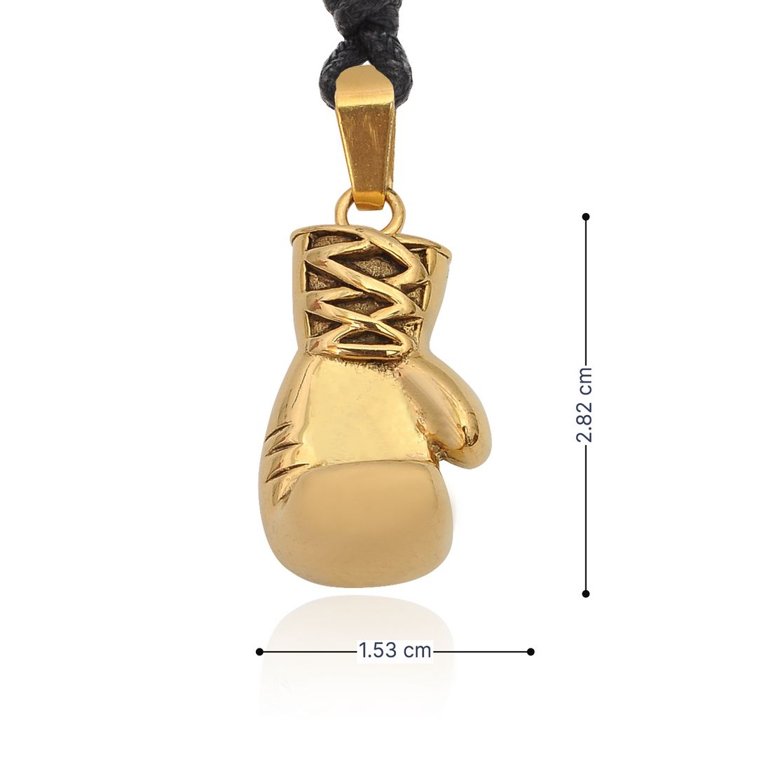 Boxing Glove Rocky Balboa Gold/Black/Silver Color Strong Personality Accessories Stainless Steel Necklace Pendant Jewelry Men's Gift Idea