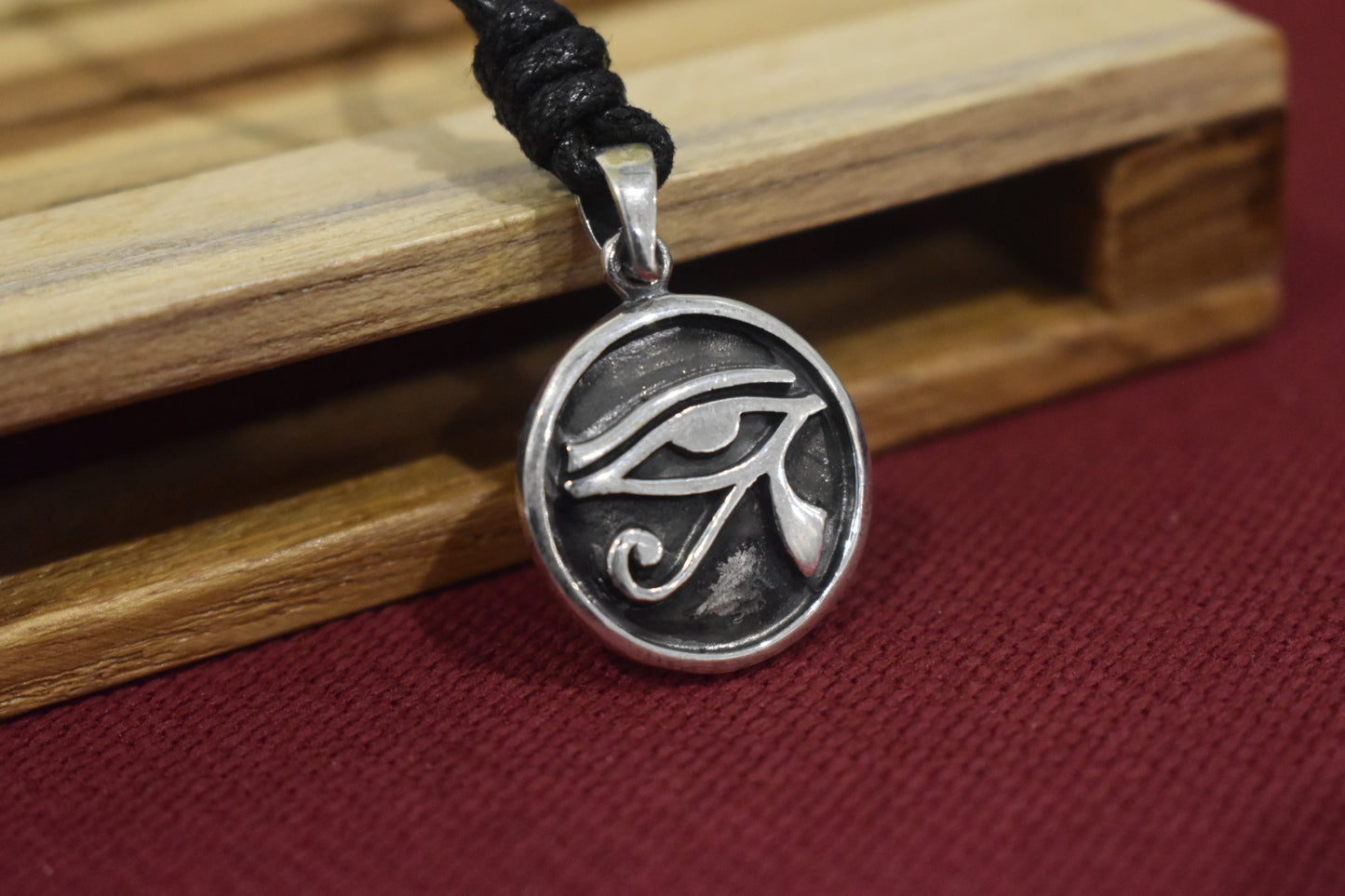 Eye of Ra - Ancient Egypt Handmade Silver Brass Pewter Necklace Pendant Jewelry