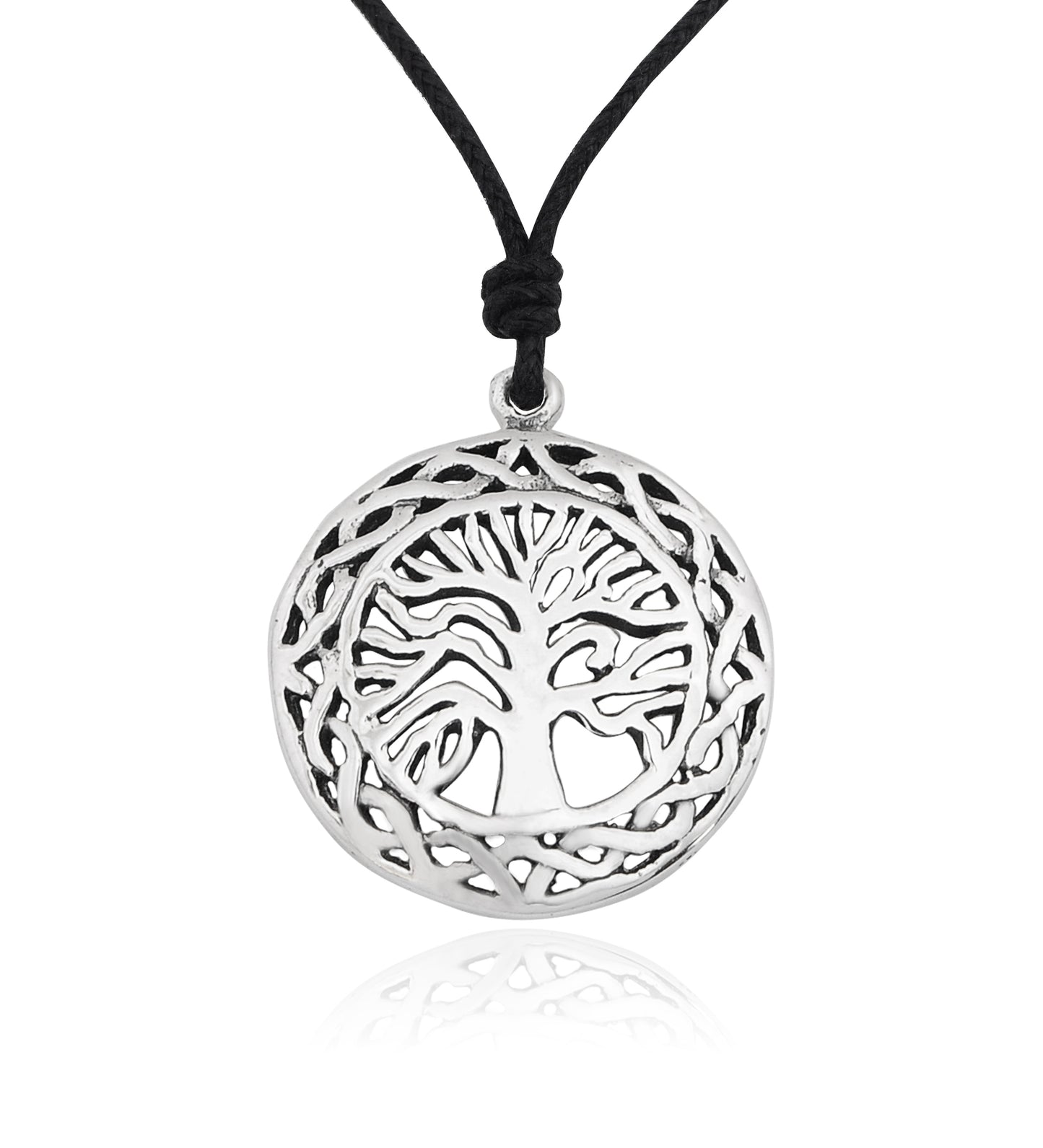 Tree of Life 92.5 Sterling Silver Brass Charm Necklace Pendant Necklace Jewelry