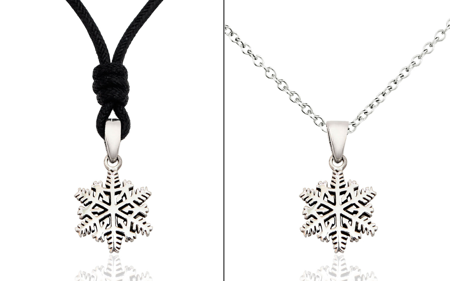 Snow Flake Winter Handmade 92.5 Sterling Silver Brass Necklace Pendant Jewelry