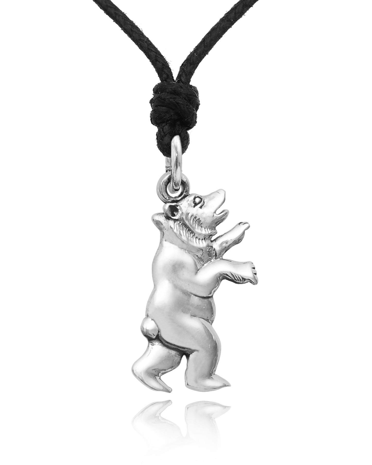 Cute Bear Sterling Silver Pewter Gold Brass Charm Necklace Pendant Jewelry