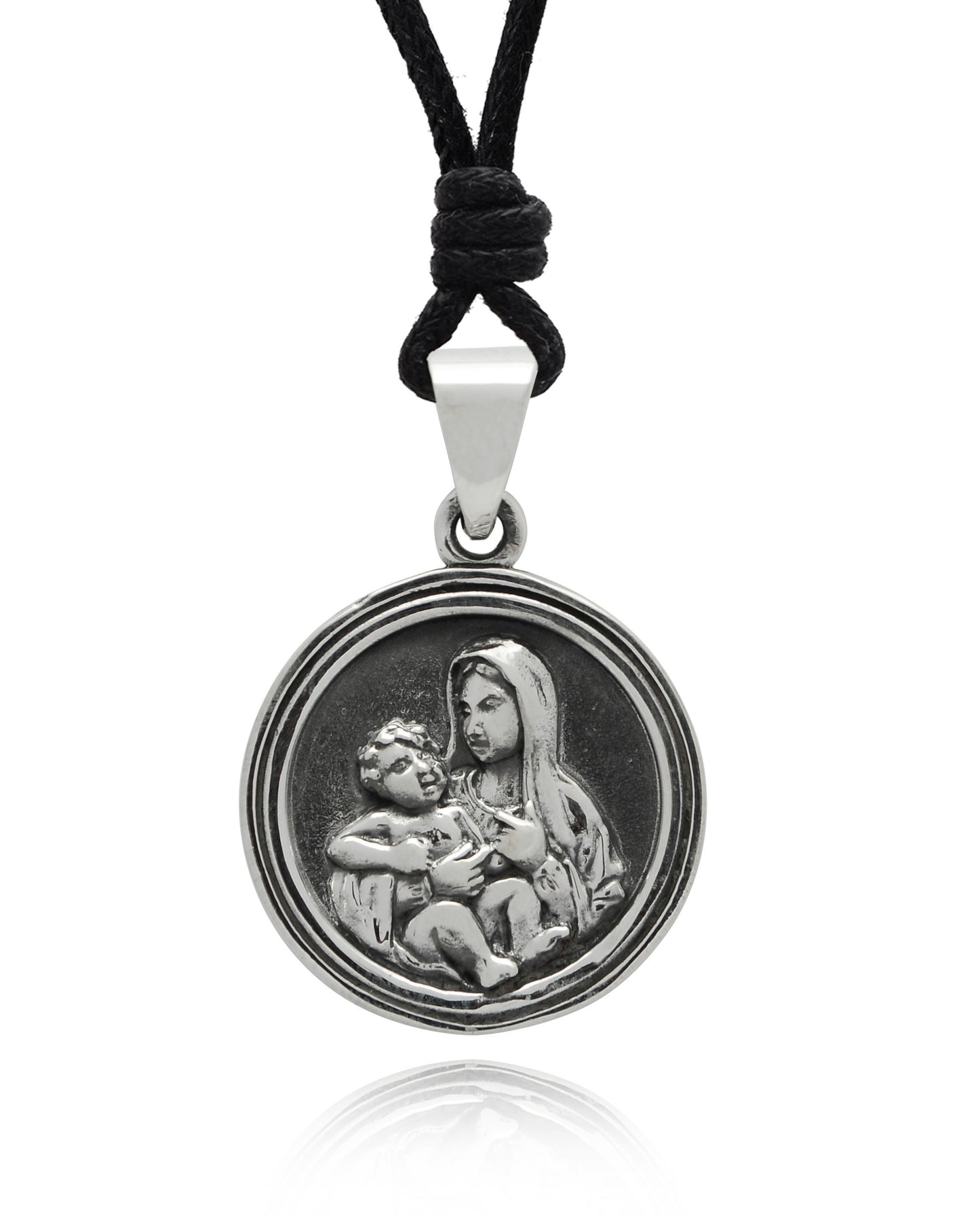 Virgin Mary Handmade Brass Charm Necklace Pendant Jewelry