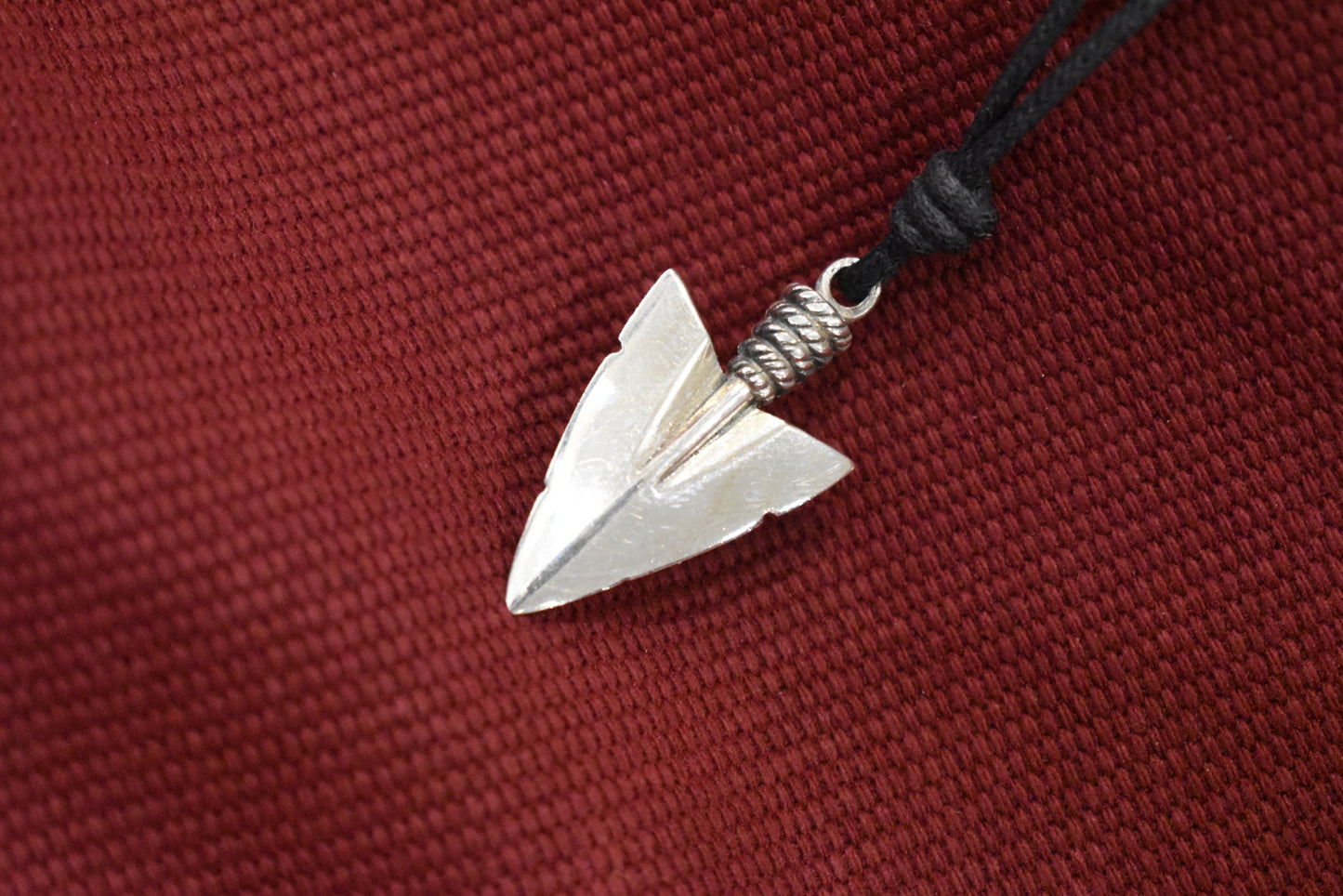 Spear 92.5 Sterling Silver Gold Brass Necklace Pendant Jewelry