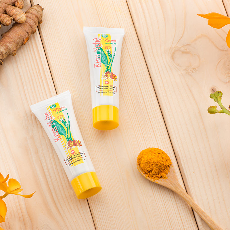 Kem Nghe Thorakao Leyna Nghe Turmeric Cleansing Milk Cream Tube Vietnamese 25 gr