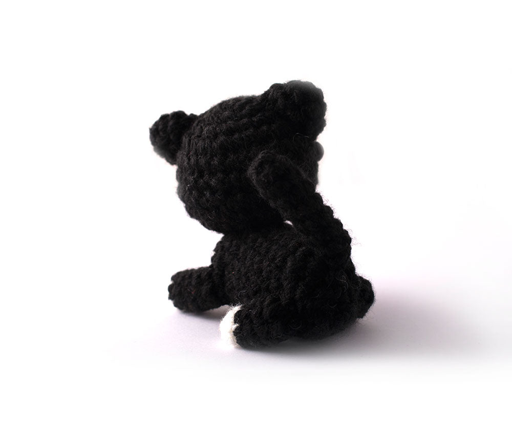 Black Cat Handmade Amigurumi Stuffed Toy Knit Crochet Doll VAC