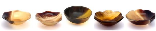 Buffalo Horn Dip Dipping Bowl Soy Sauce Seasoning Appetizer Dish Ramekin Pinch