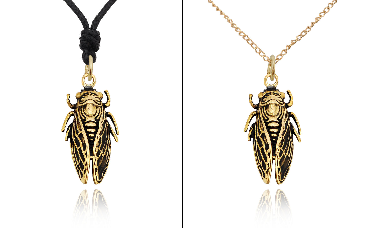 Locust Insect Handmade Brass Necklace Pendant Jewelry
